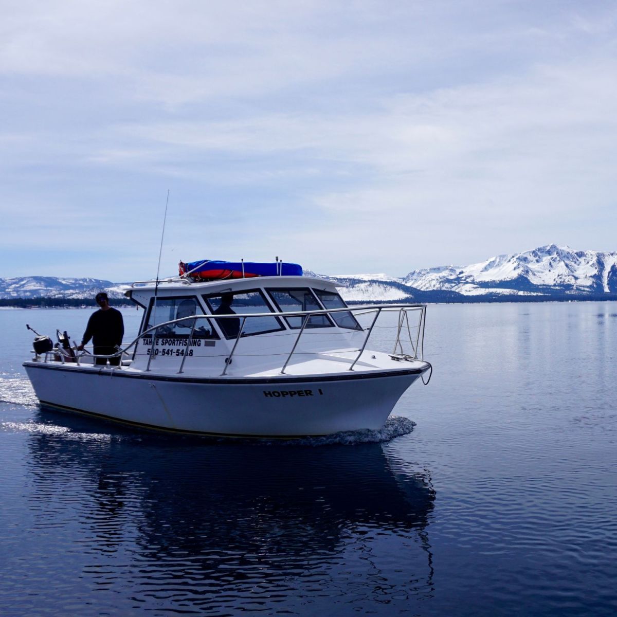 the Hopper 1 boat in Lake Tahoe