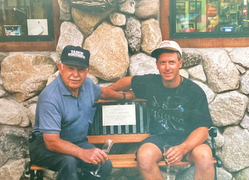 a man sitting on a bench